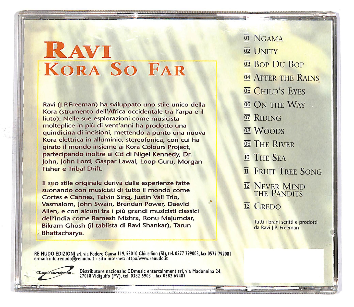 EBOND Ravi - Kora So Far EDITORIALE CD CD049658