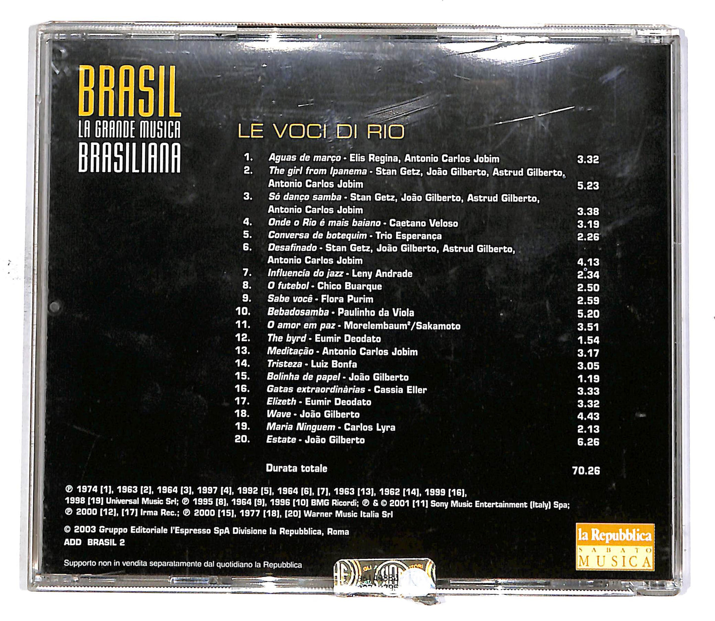 EBOND Various - Brasil - 2 Le Voci Di Rio EDITORIALE CD CD049703