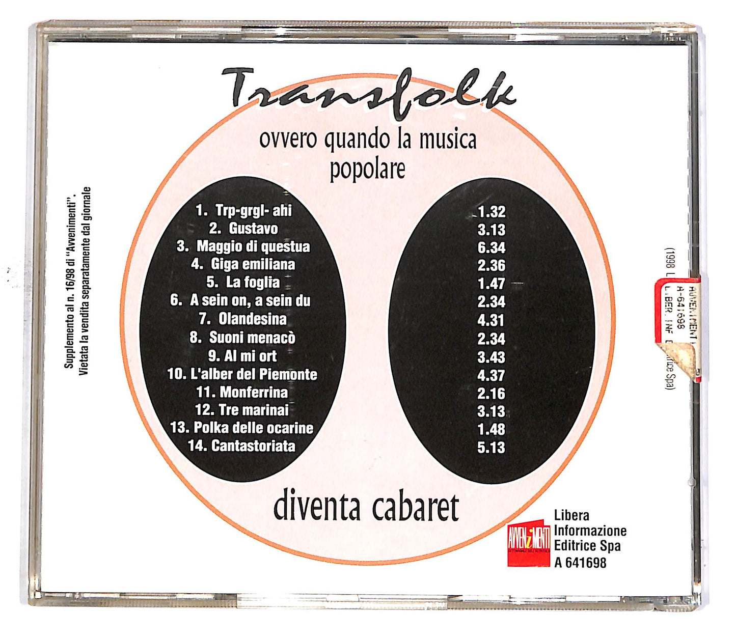 EBOND Transfolk - Quando la Musica Popolare Diventa Cabaret EDITORIA CD CD049711