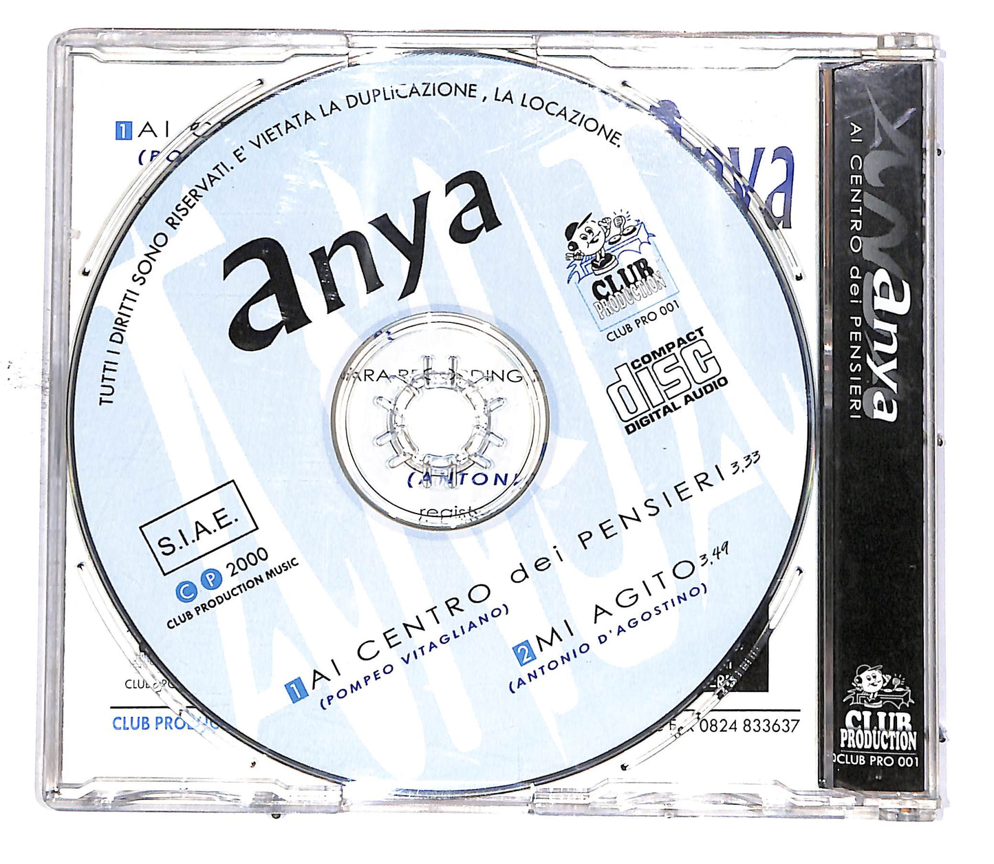 EBOND Anya - Al Centro Dei Pensieri Mi Agito PROMO CD CD049813