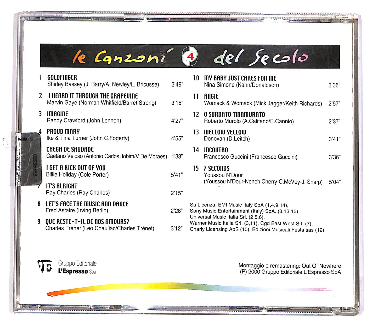EBOND Various - Le Canzoni Del Secolo - 4 EDITORIALE CD CD049834