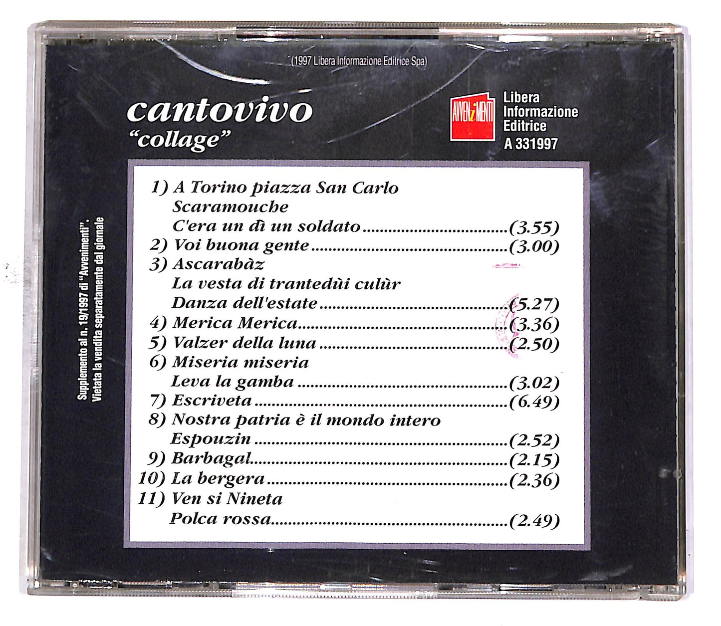 EBOND Cantovivo - 'collage' EDITORIALE CD CD049840