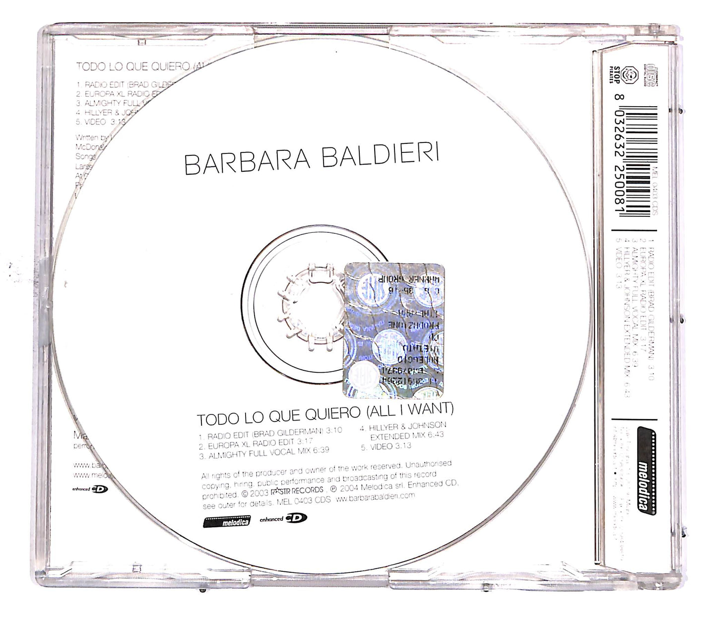 EBOND Barbara Baldieri - Todo Lo Que Quiero (All I Want) CD CD049867