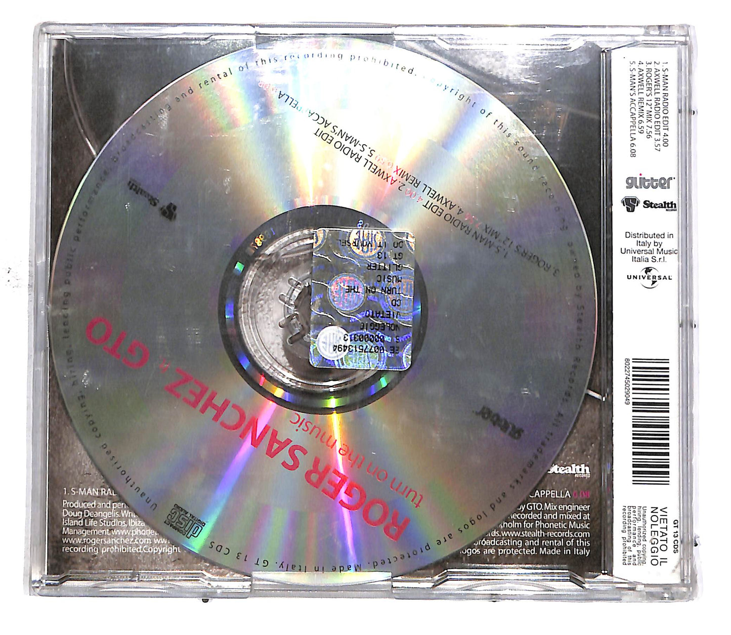 EBOND Roger Sanchez Ft. GTO - Turn On The Music CD CD049904