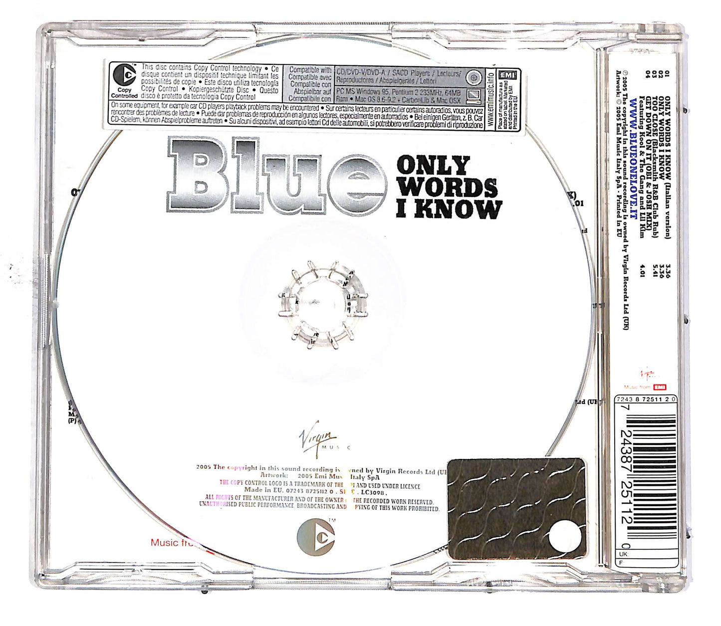 EBOND Blue - Only Words I Know (Italian Version) CD CD049920