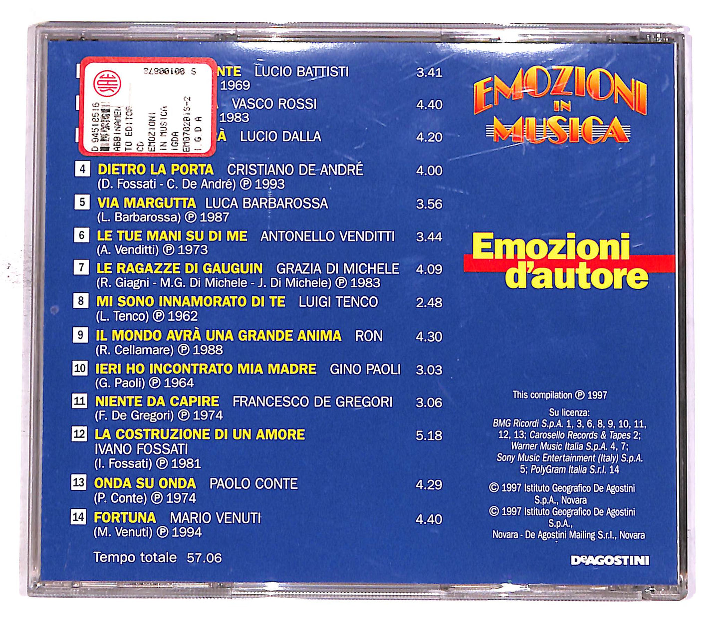 EBOND Various - Emozioni D'Autore EDITORIALE CD CD050058