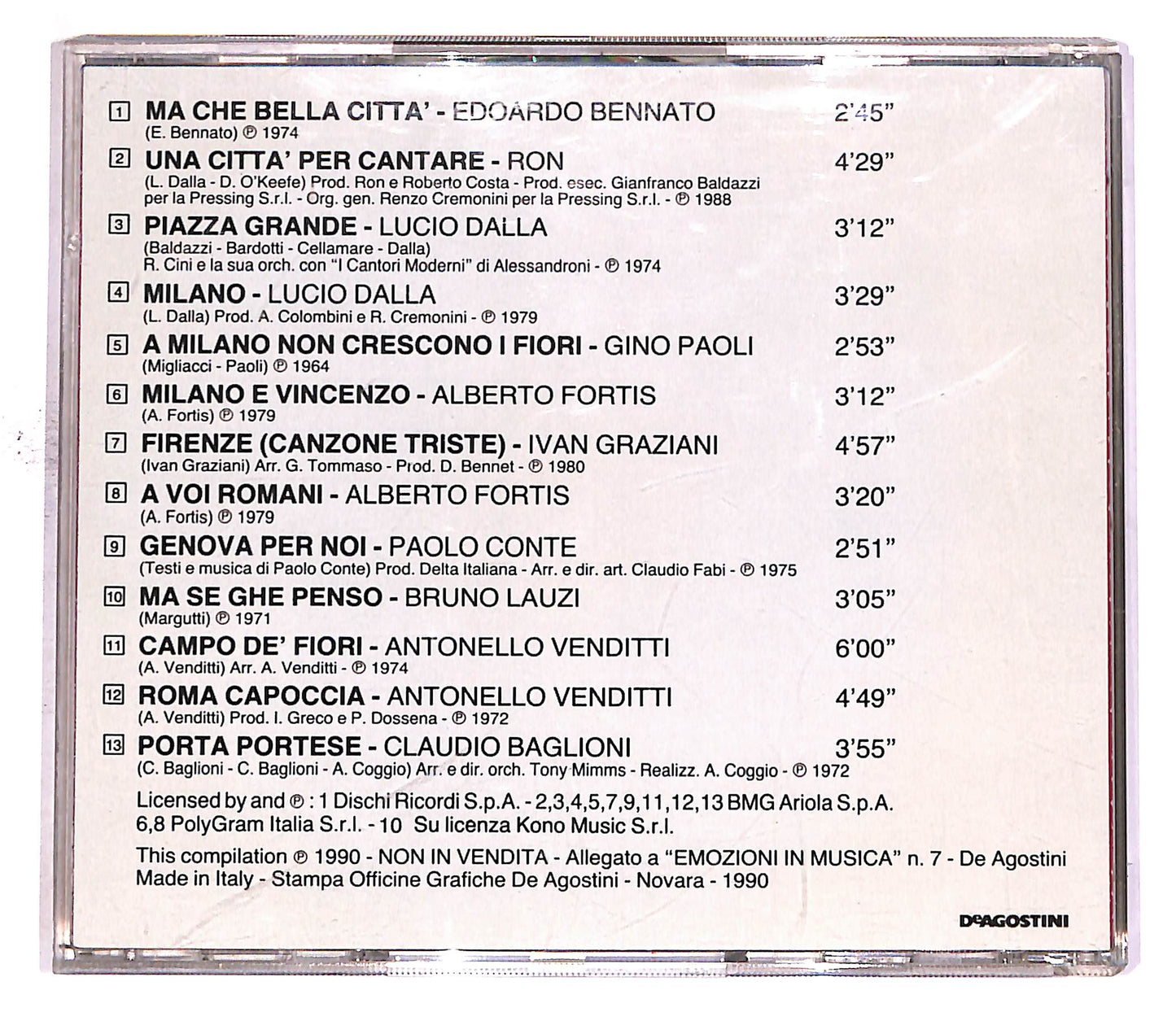 EBOND Various - Una Citta Per Cantare EDITORIALE CD CD050067