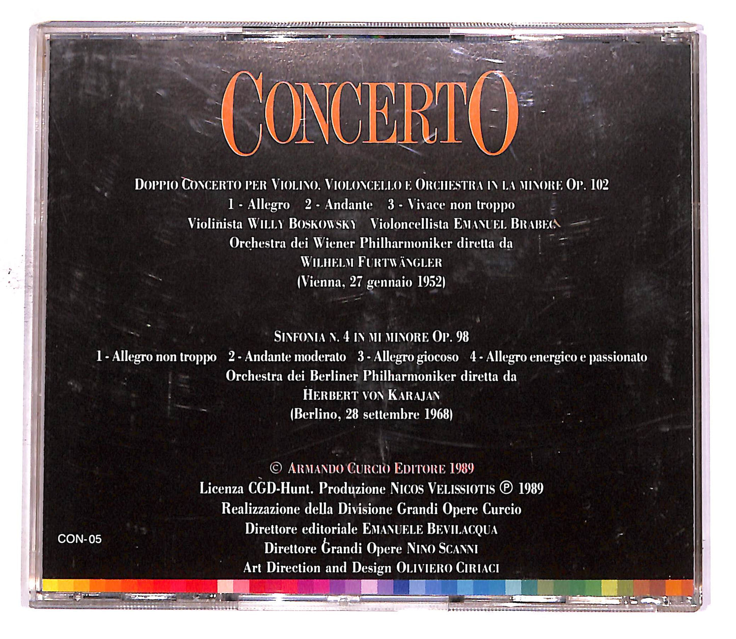 EBOND Brahms - Sinfonia N.4 - Doppio Concerto Op.102 EDITORIALE CD CD050068