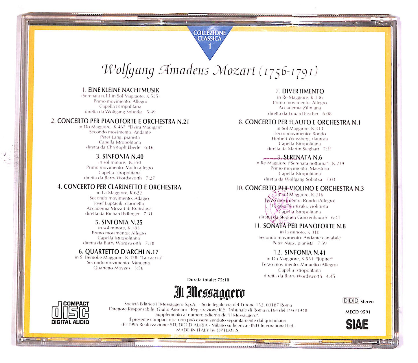 EBOND Various - Mozart Vol.1 EDITORIALE CD CD050106