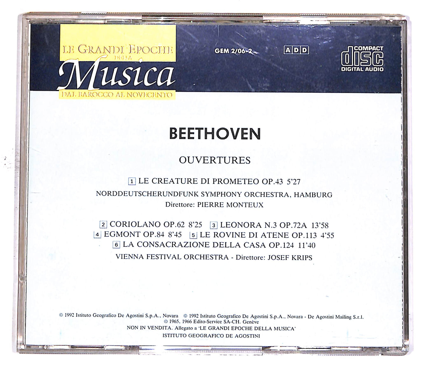 EBOND Beethoven - Op.43, Op.62, Op.72A, Op.84, Op.113, Op.124 EDITOR CD CD050128