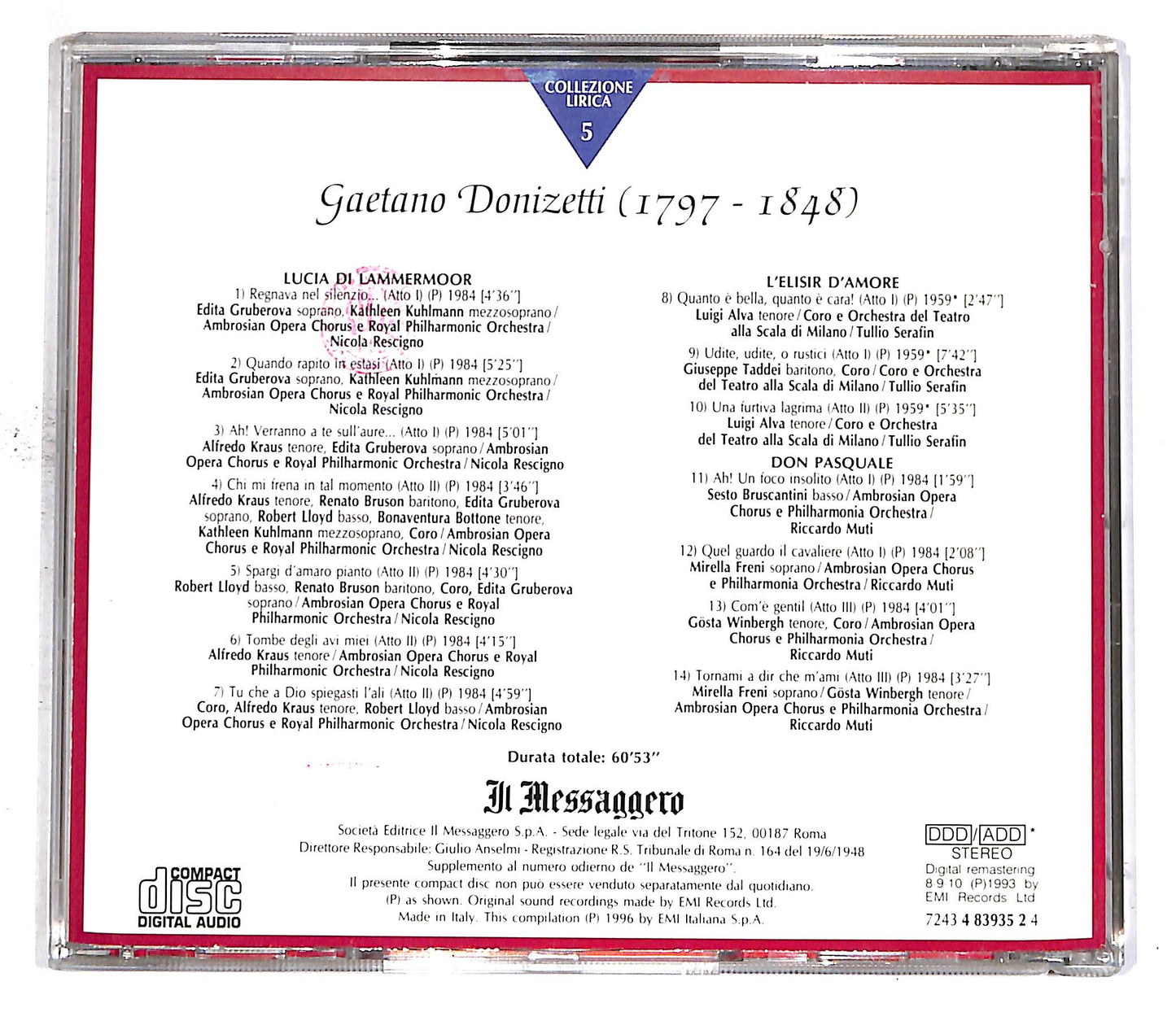 EBOND Collezione Lirica Vol. 5 - Donizetti EDITORIALE CD CD050150