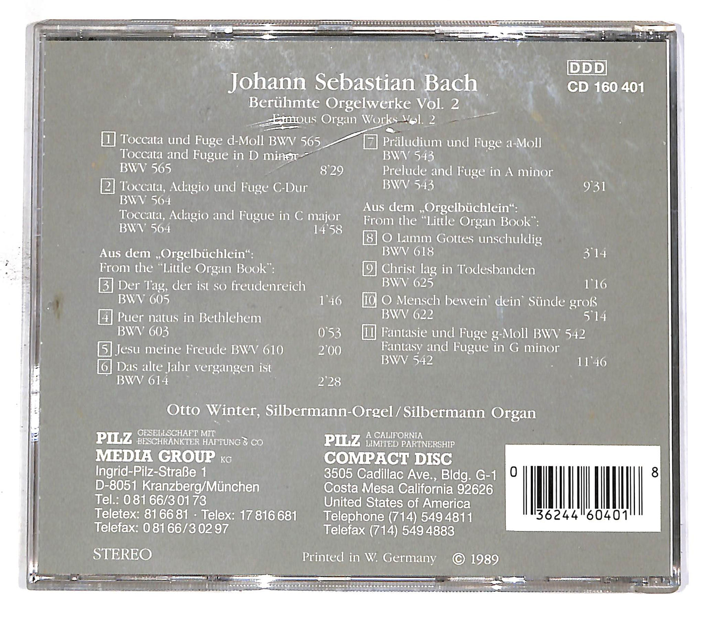 EBOND J.S. Bach - Grobe Orgelwerke Vol.2 CD CD050163