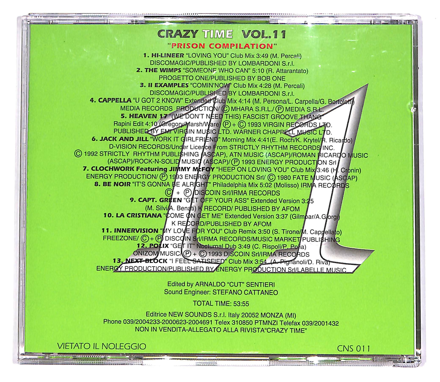 EBOND Various - Crazy Time Vol. 11 'Prison Compilation' EDITORIALE CD CD050225