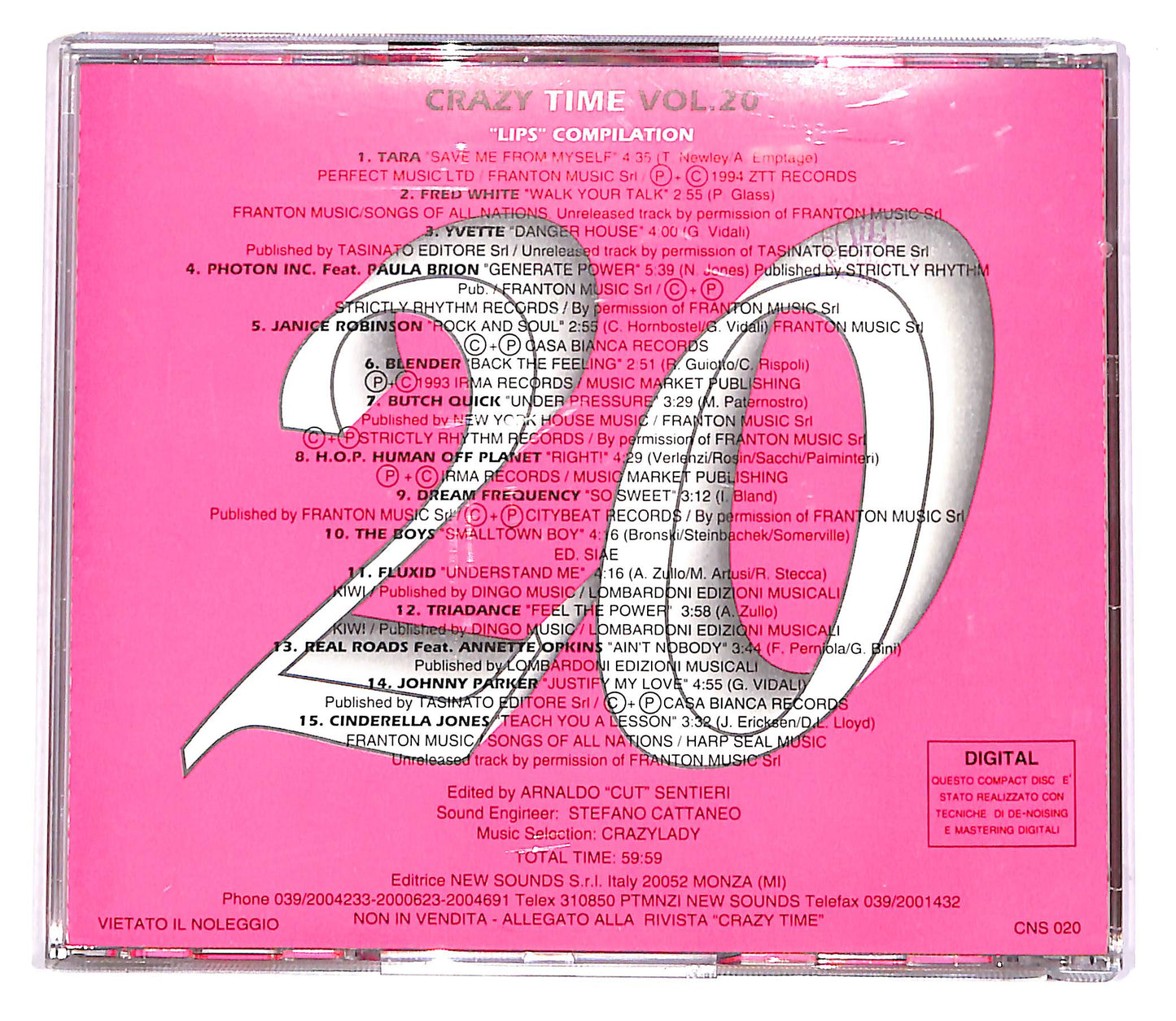 EBOND Various - Crazy Time Vol. 20 'Lips Compilation' EDITORIALE CD CD050229