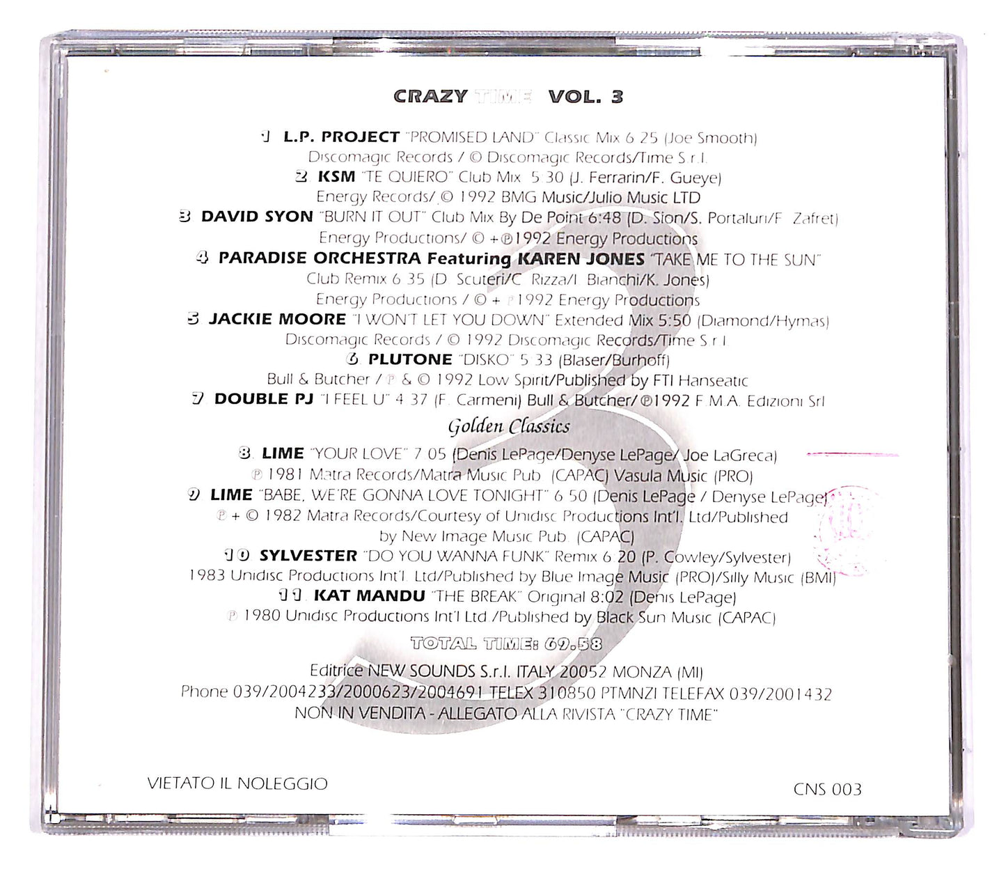 EBOND Various - Crazy Time Vol. 3 EDITORIALE CD CD050237