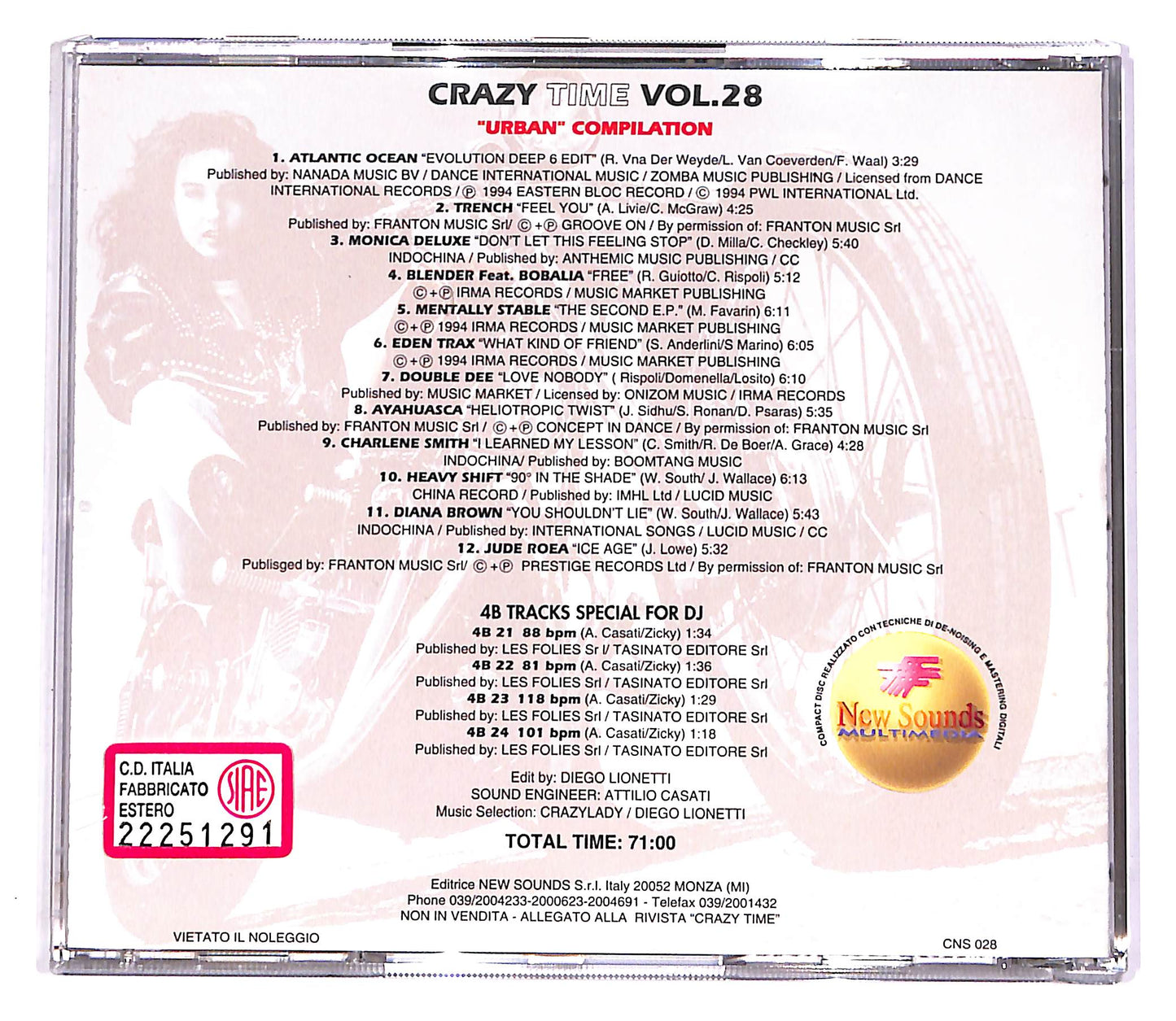 EBOND Various - Crazy! Time Vol.28 - Urban Compilation EDITORIALE CD CD050248