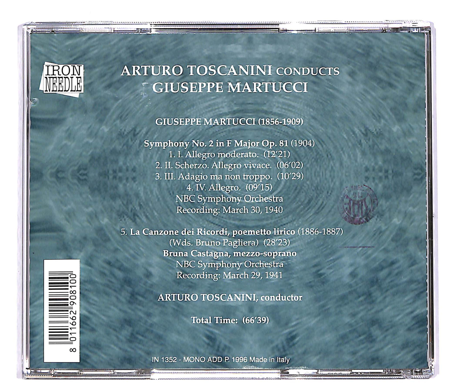 EBOND Arturo Toscanini - Conducts Martucci CD CD050324