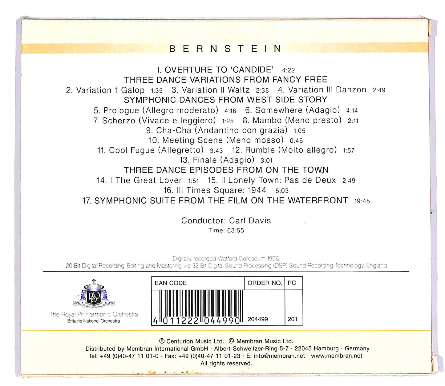 EBOND Bernstein - Bernstein CD CD050328