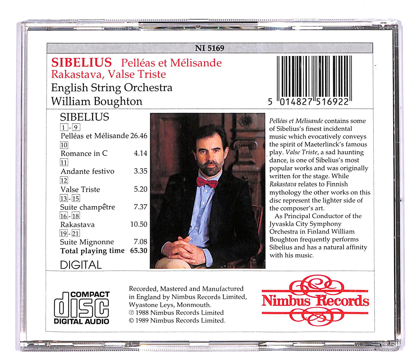 EBOND Jean Sibelius William Boughton - Orchestral Music CD CD050334