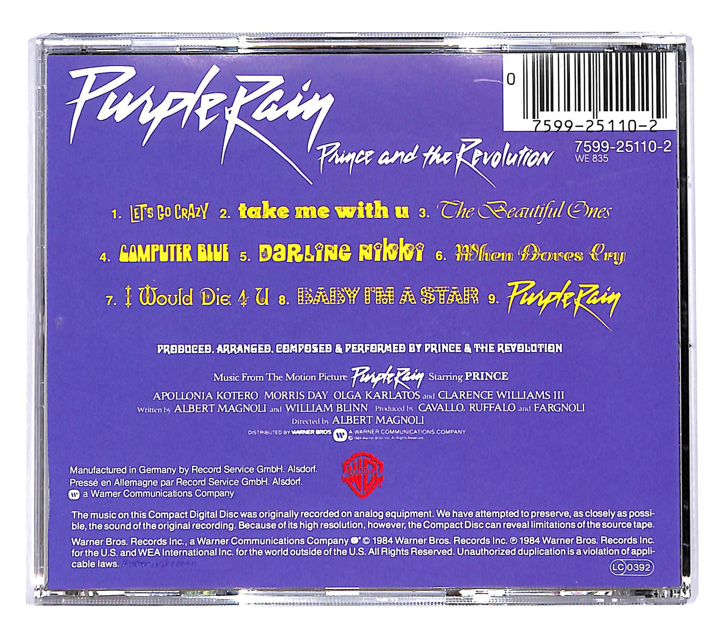 EBOND Prince And The Revolution - Purple Rain CD CD050411