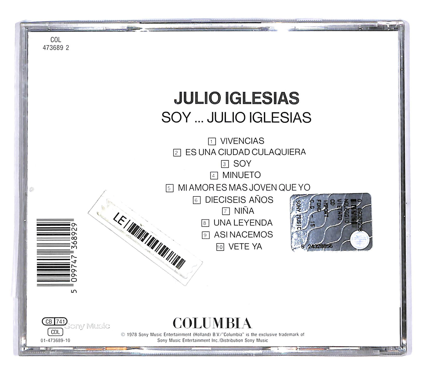 EBOND Julio Iglesias - Soy... Julio Iglesias CD CD050445
