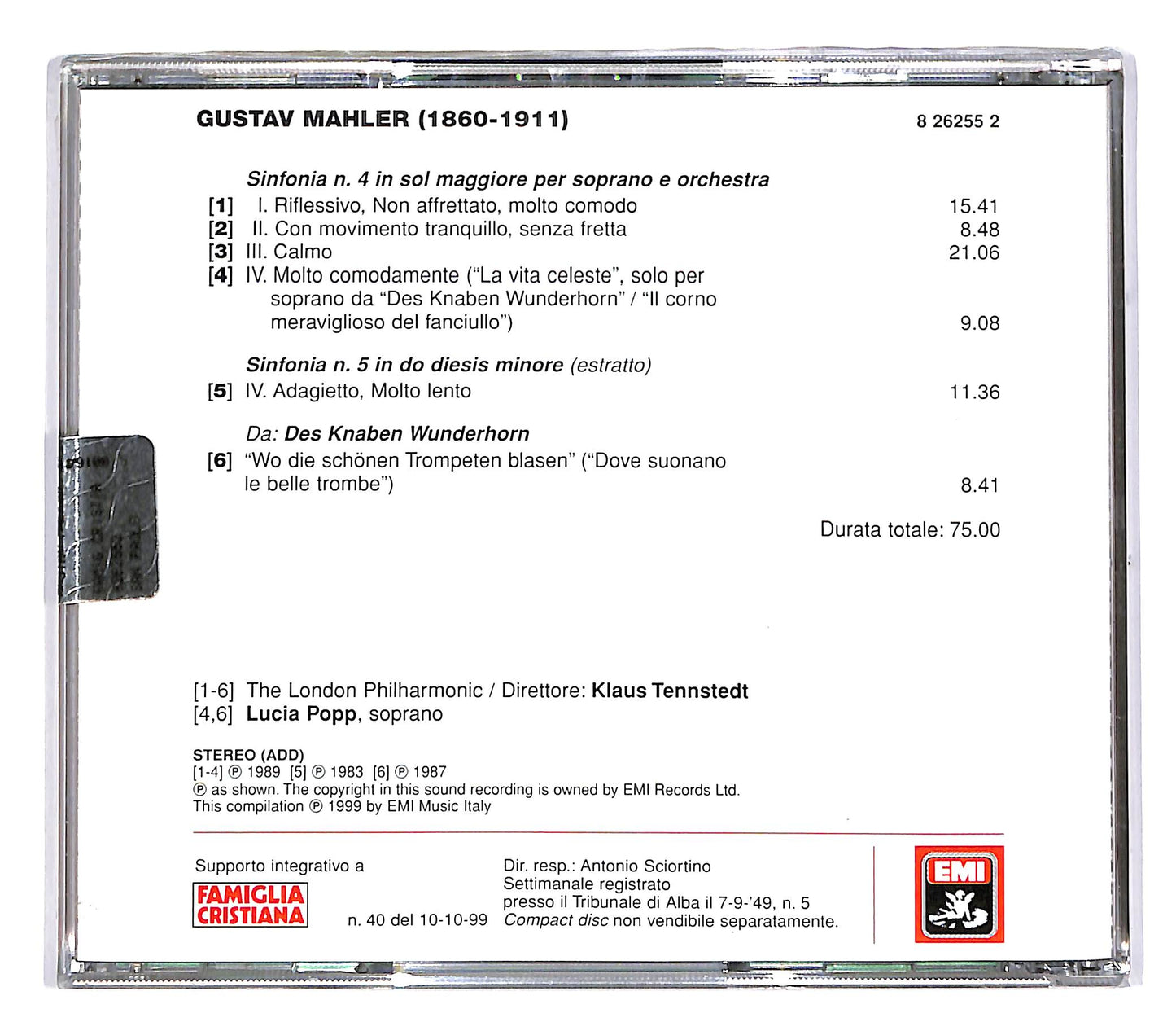 EBOND I Grandi Concerti - Gustav Mahler (1860-1911) EDITORIALE CD CD051046