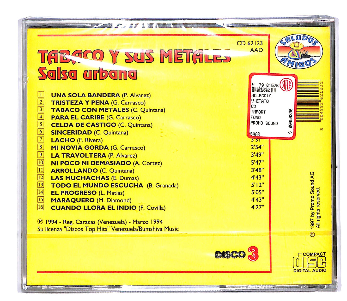 EBOND Tabaco Y Sus Metales - Salsa Urbana CD CD051129