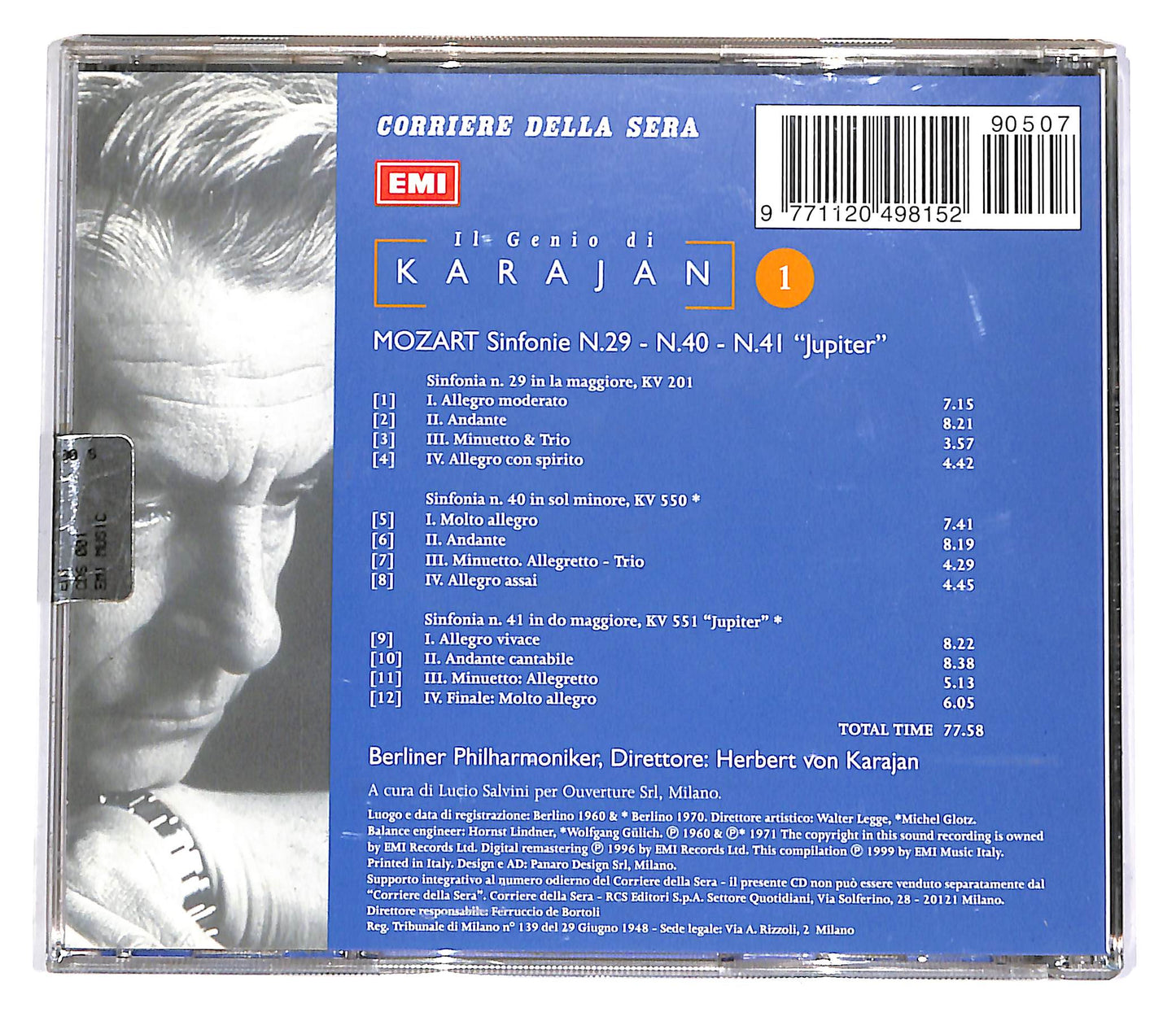 EBOND Il Genio Di Karajan 1 - Sinfonie N.29, N.40, N.41 EDITORIALE CD CD051212
