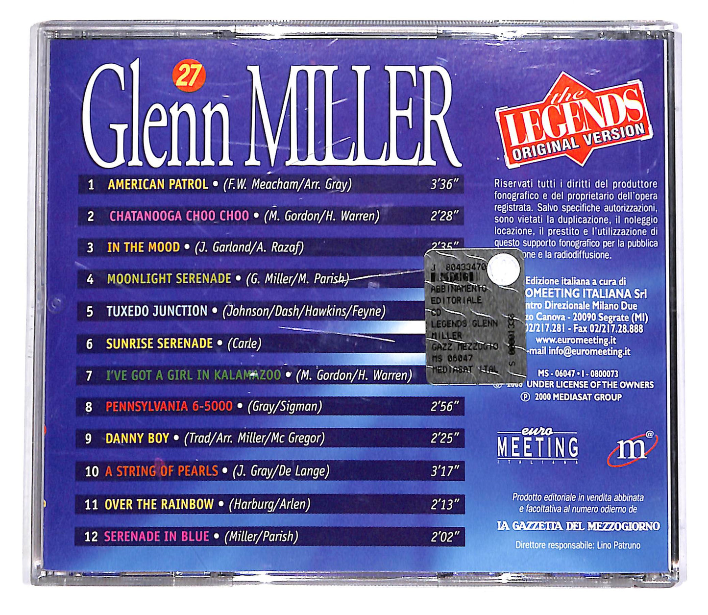 EBOND The Legends Vol.27 - Glenn Miller EDITORIALE CD CD051218