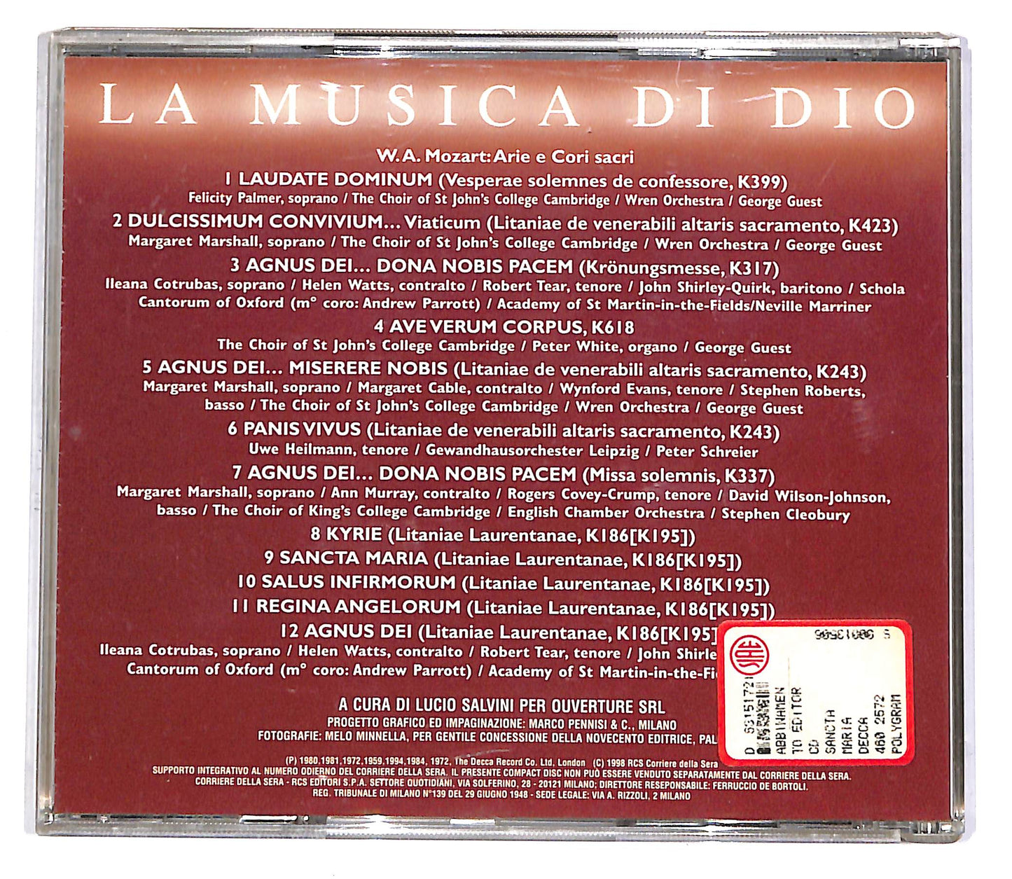EBOND La Musica Di Dio 4 - Sancta Maria EDITORIALE CD CD051234