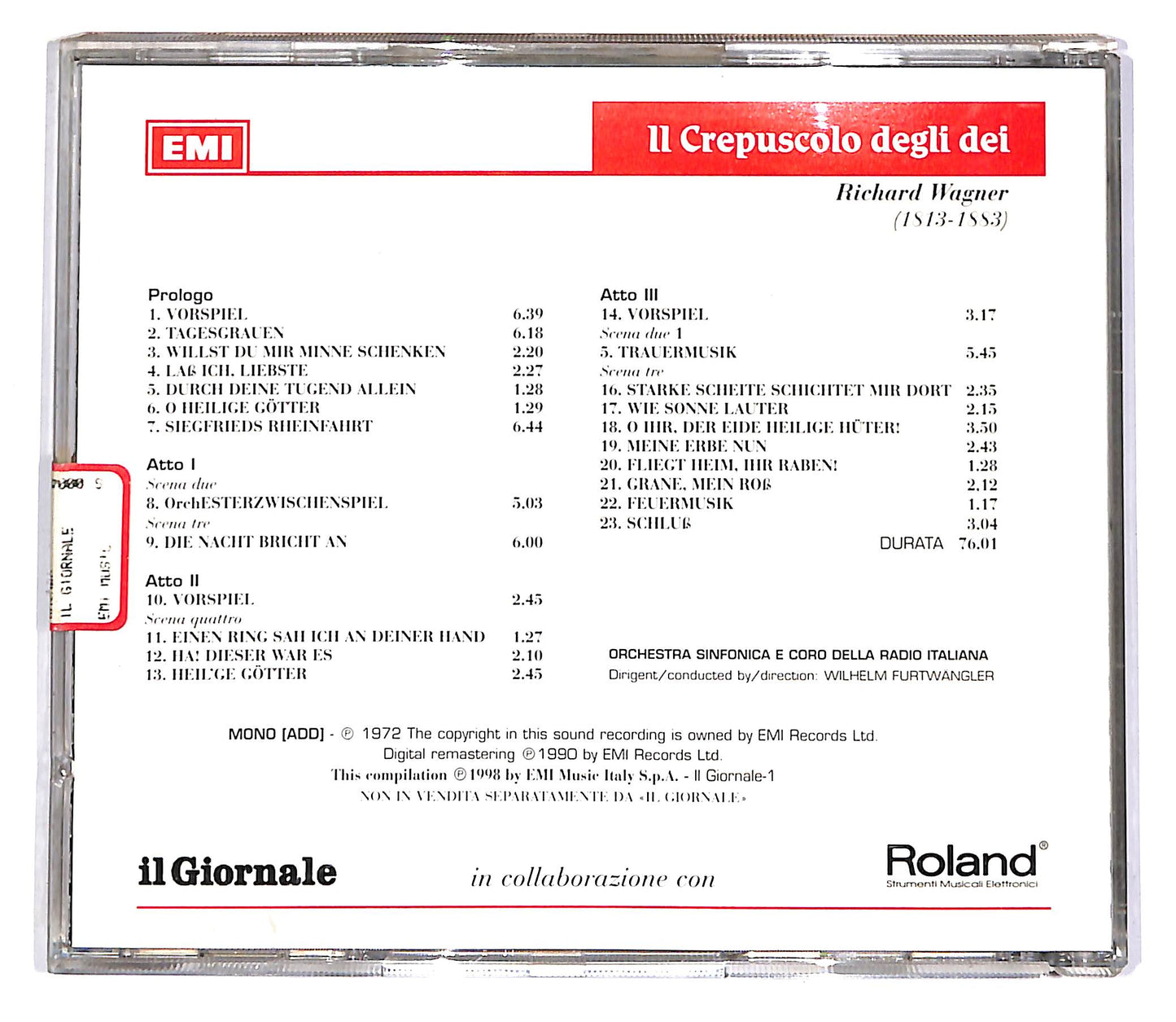 EBOND R. Wagner - Il Crepuscolo Degli Dei EDITORIALE CD CD051235