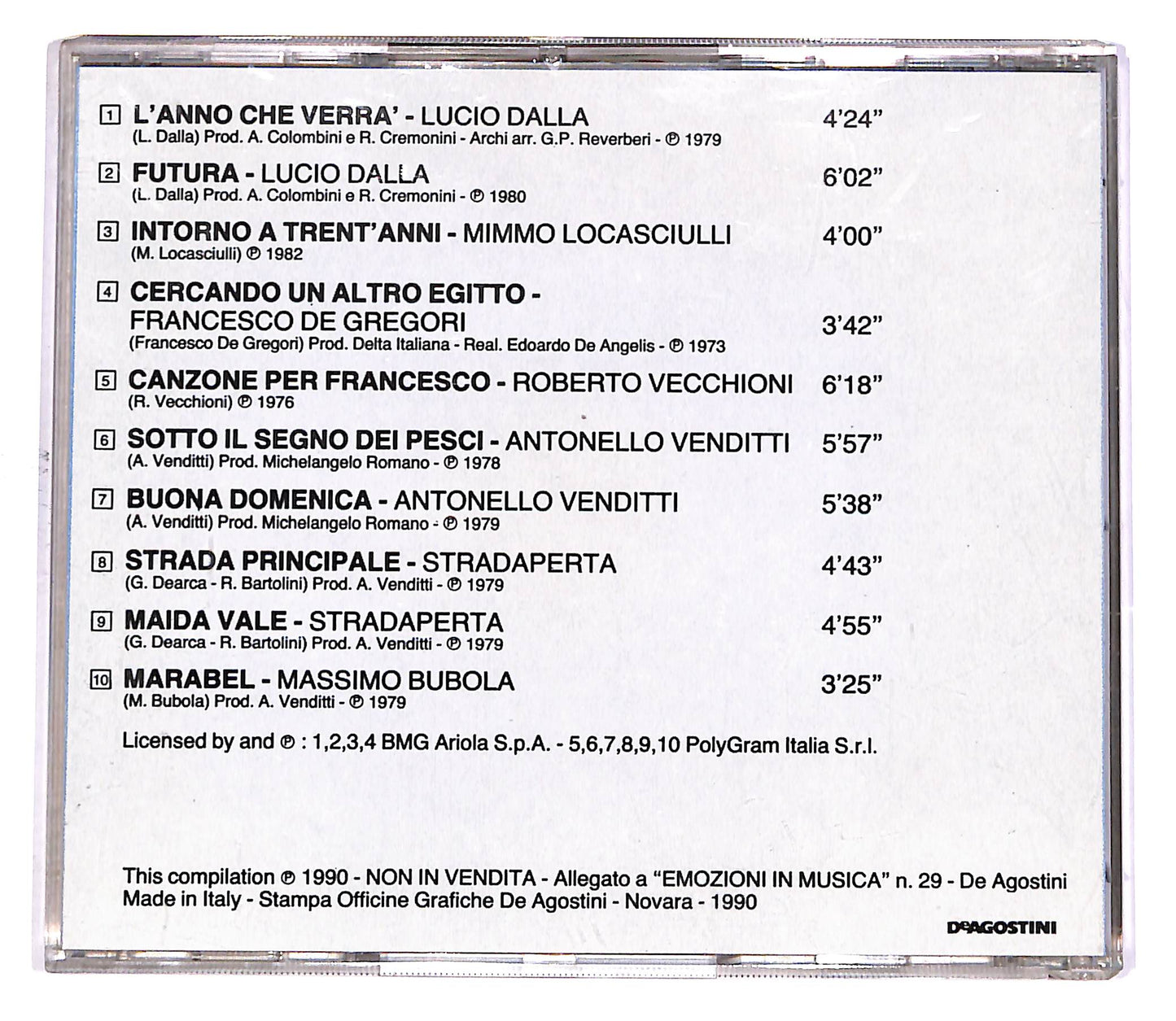 EBOND Various - Noi, Intorno A Trent'anni EDITORIALE CD CD051337