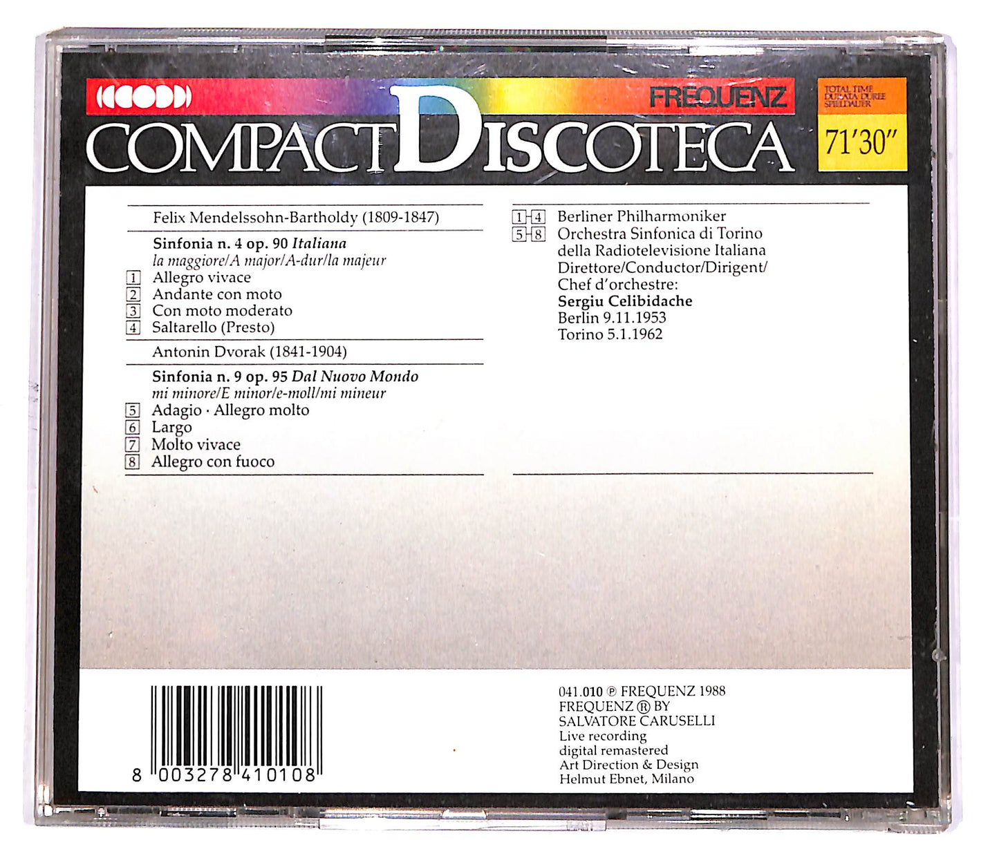 EBOND Mendelssohn - Bartholdy, Dvorak - Sergiu Celibidache EDITORIA CD CD051346