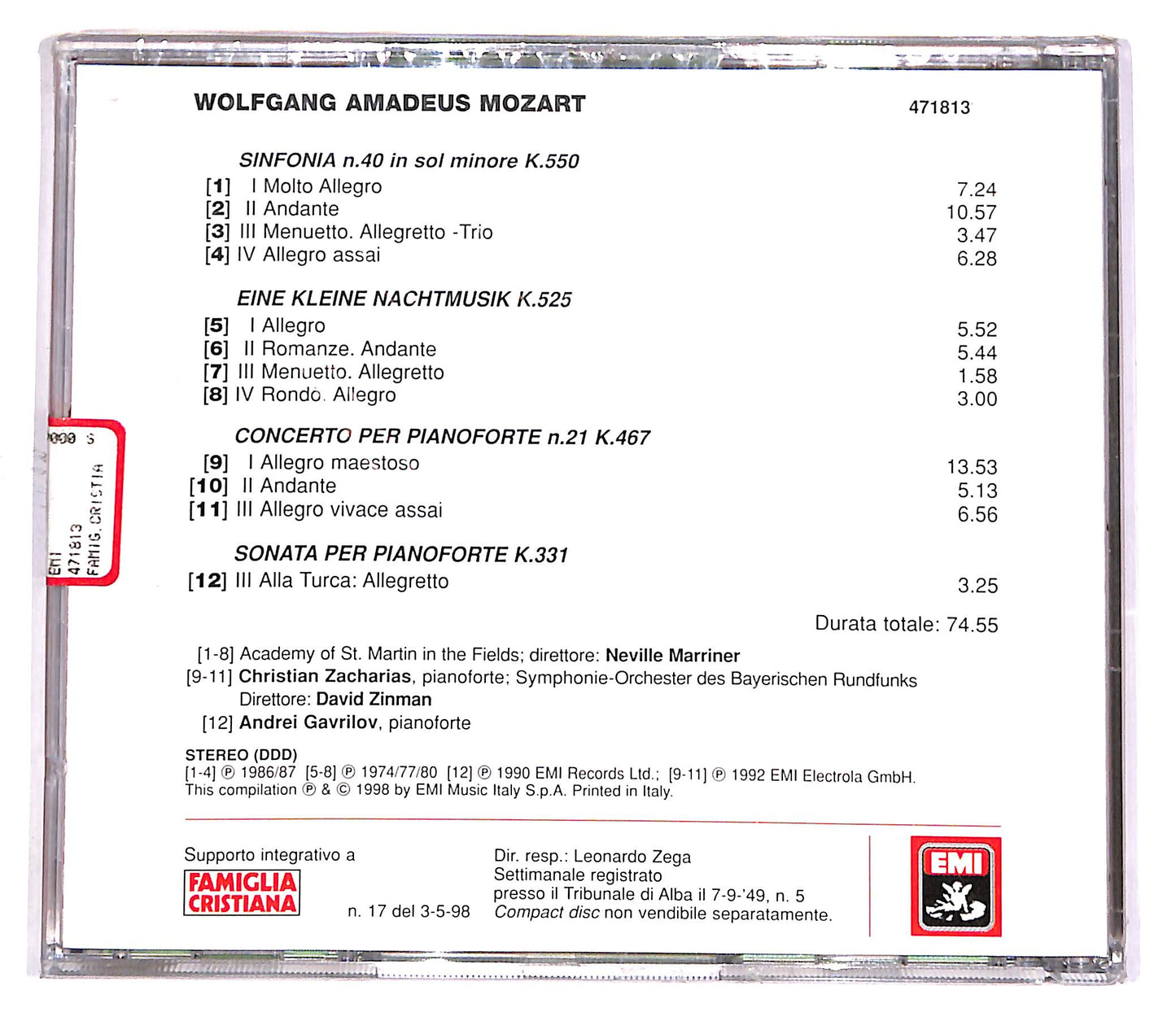 EBOND I Grandi Compositori - Wolfgang Amadeus Mozart EDITORIALE CD CD051354