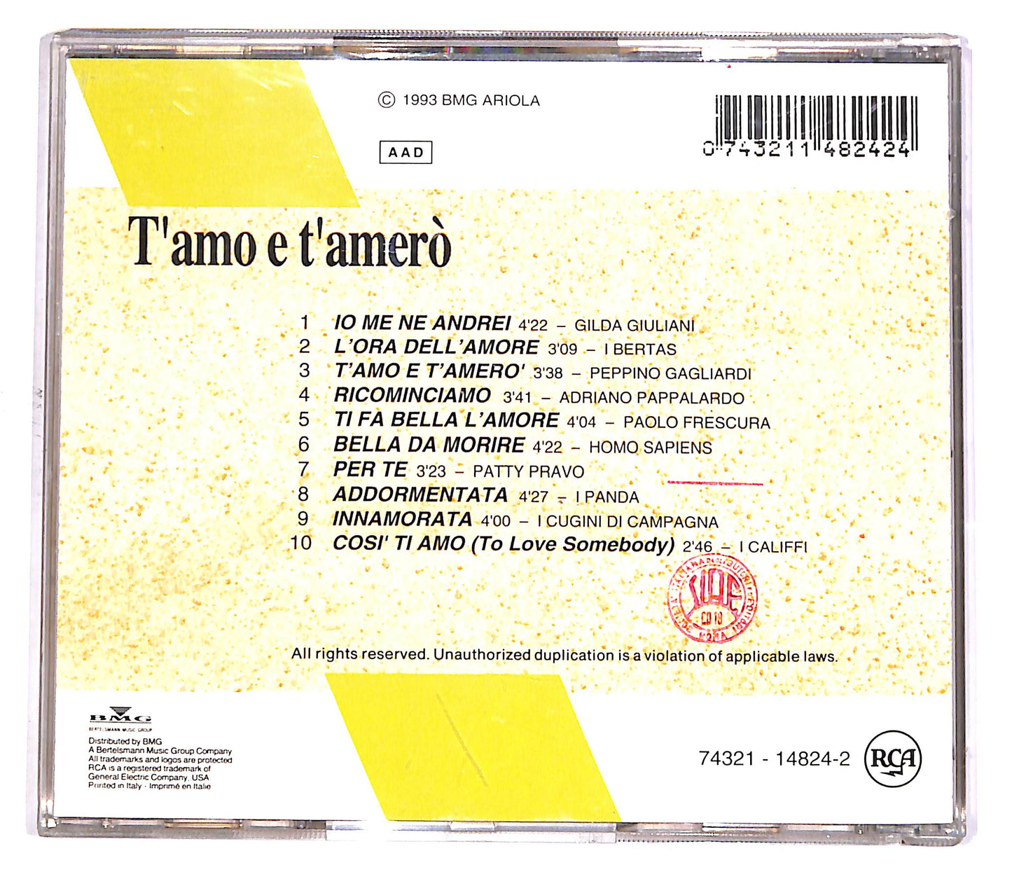 EBOND Various - T'Amo E T'Amero CD CD051355