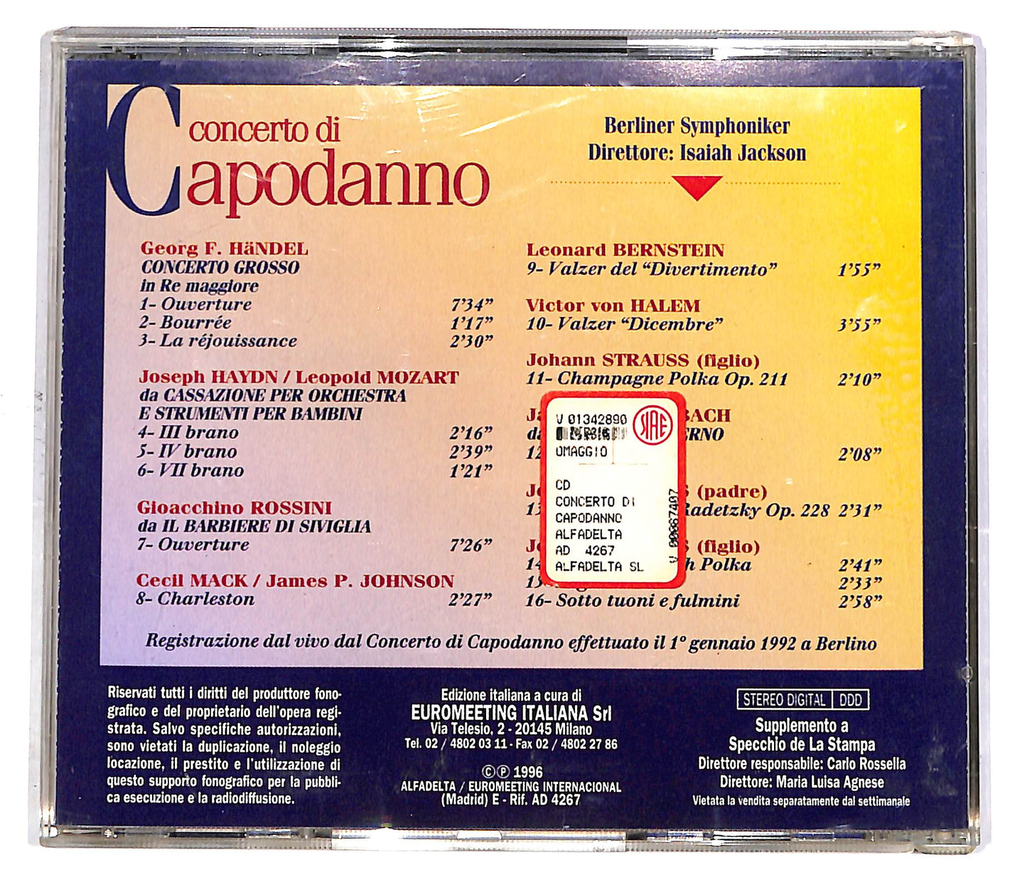 EBOND Concerto Di Capodanno EDITORIALE CD CD051416