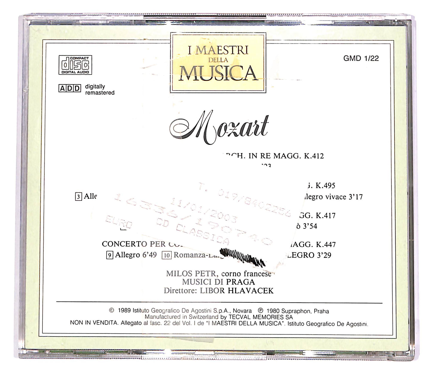 EBOND Mozart - Concerti Per Corno E Orchestra In Re Magg. EDITORIALE CD CD051503