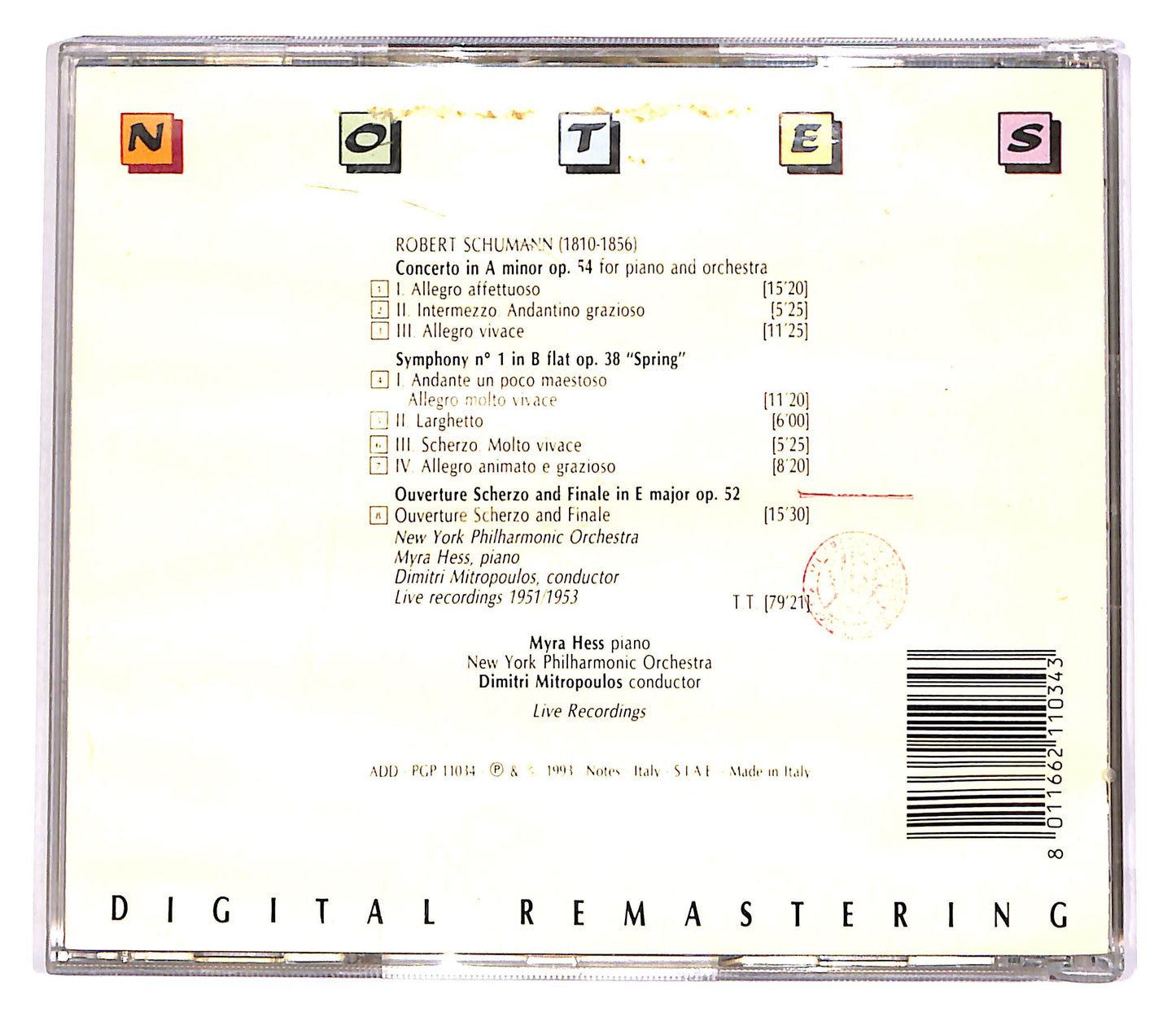 EBOND Schumann: Concerto Op.54 Symphony N°1 Op.38 'Spring' CD CD051519