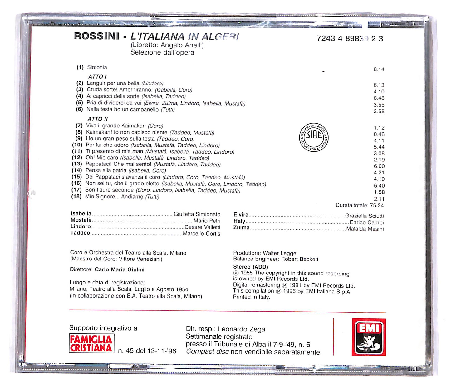 EBOND Rossini - L'Italiana In Algeri - Le Pagine Piu Belle EDITORIA CD CD051532