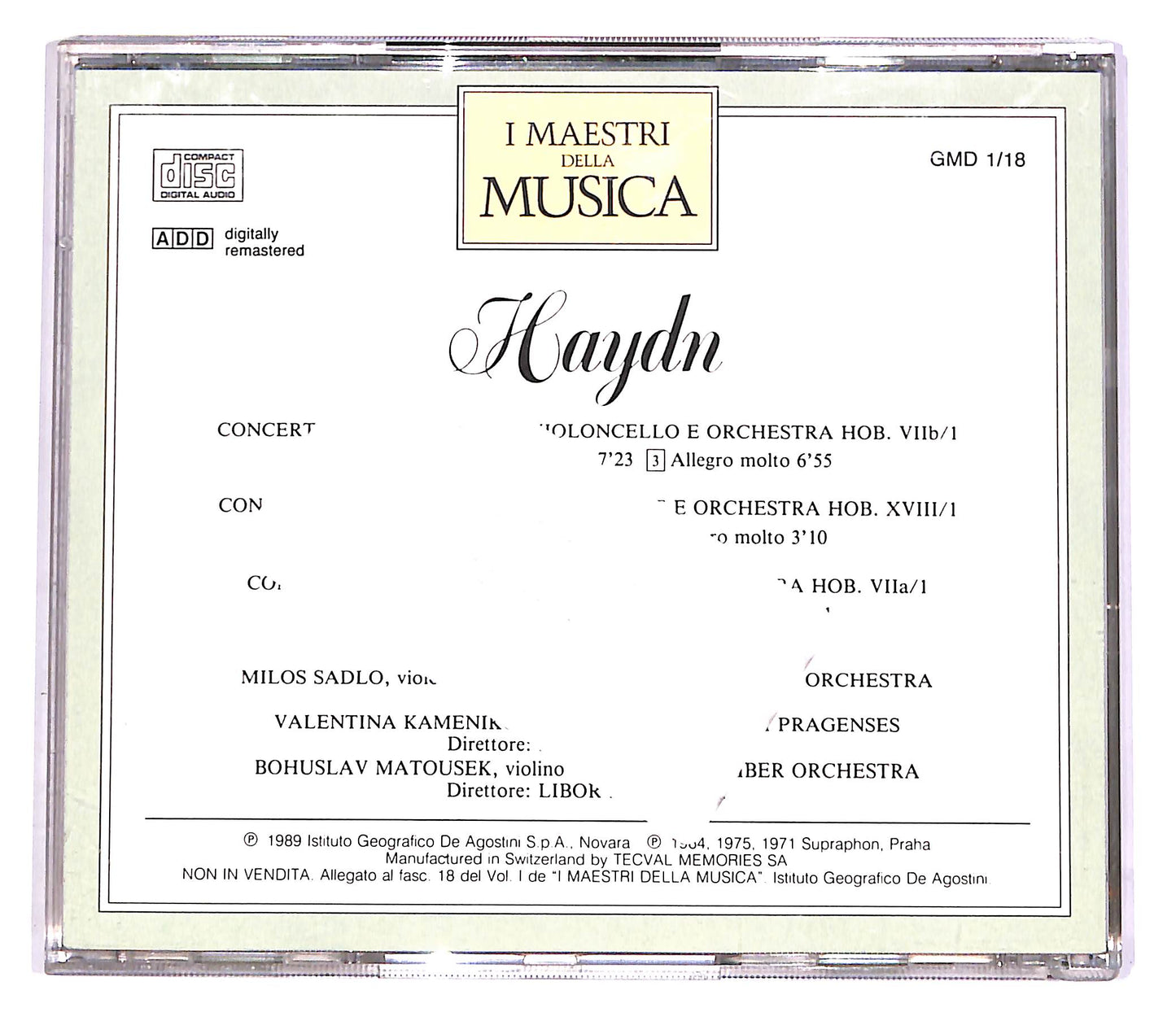 EBOND Haydn - 3 Concerti Solistici In Do Magg. - I Vol.18 EDITORIALE CD CD051607