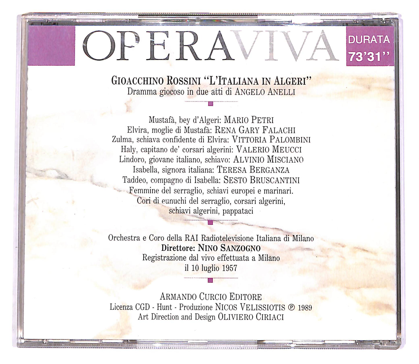 EBOND Rossini - L'Italiana In Algeri - Petri, Bergenza EDITORIALE CD CD051618