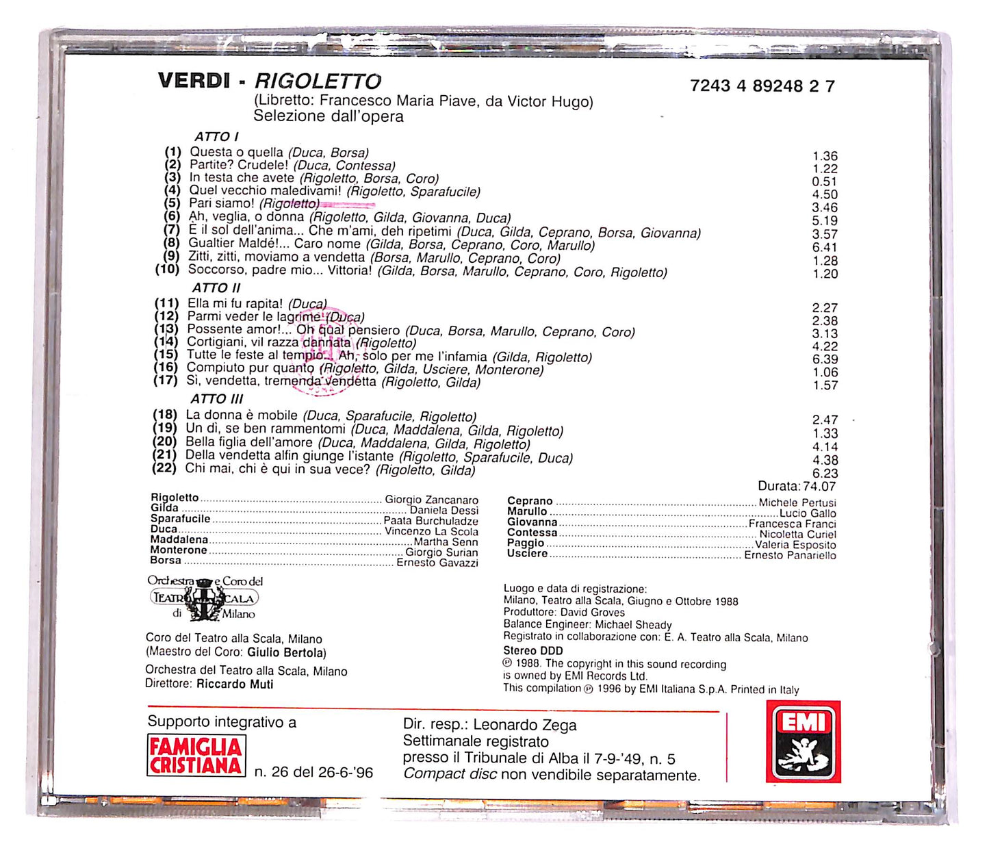 EBOND Verdi - Rigoletto - Le Pagine Piu Belle - Muti EDITORIALE CD CD051733