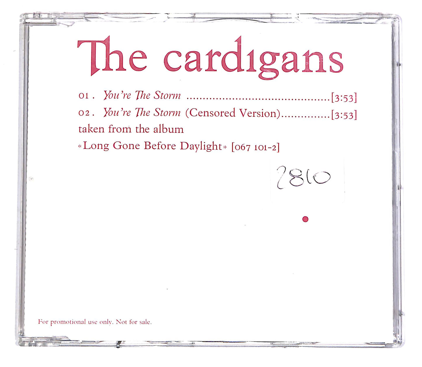EBOND The Cardigans - You're The Storm PROMO CD CD051763