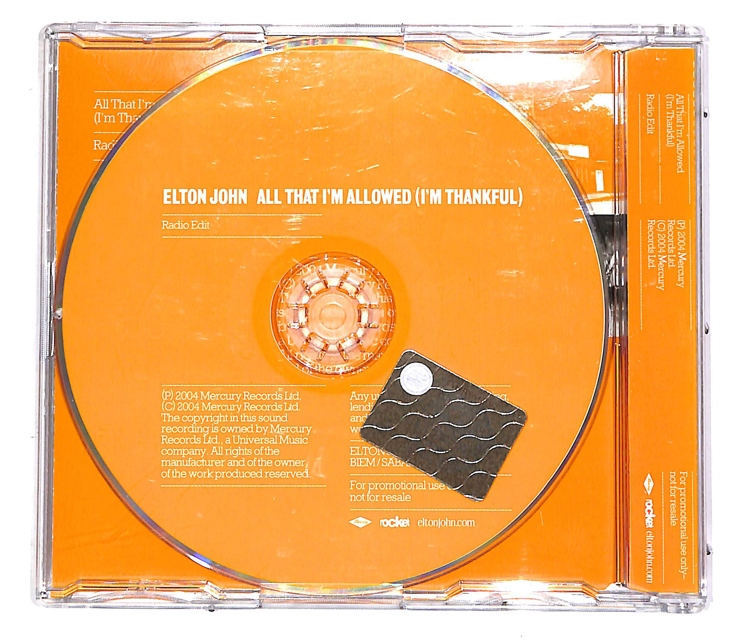 EBOND Elton John - All That I'm Allowed (I'm Thankful) PROMO CD CD051809