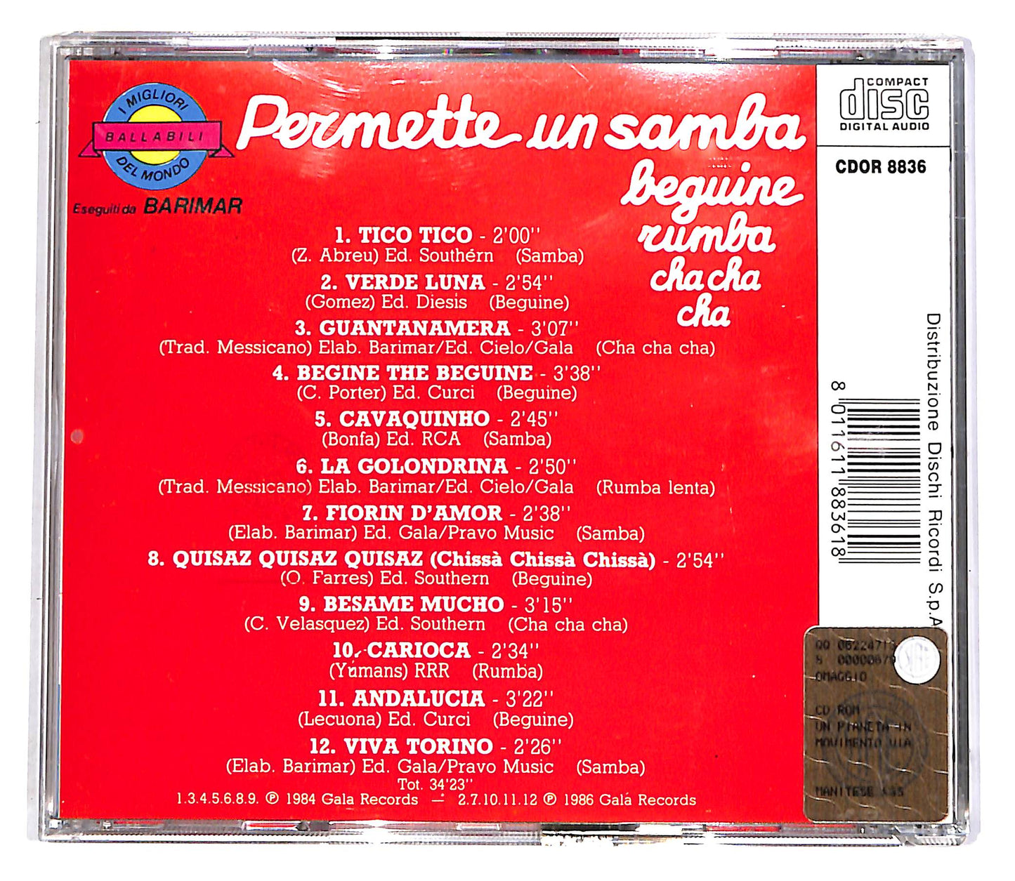 EBOND Barimar - Permette Un Samba, Beguine, Cha Cha Cha CD CD051903