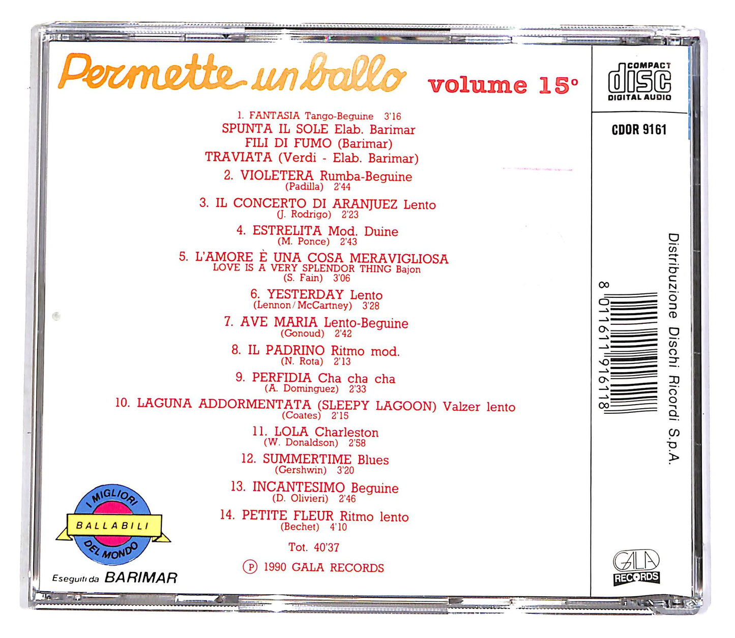 EBOND Barimar - Permette Un Ballo Volume 15 CD CD051904