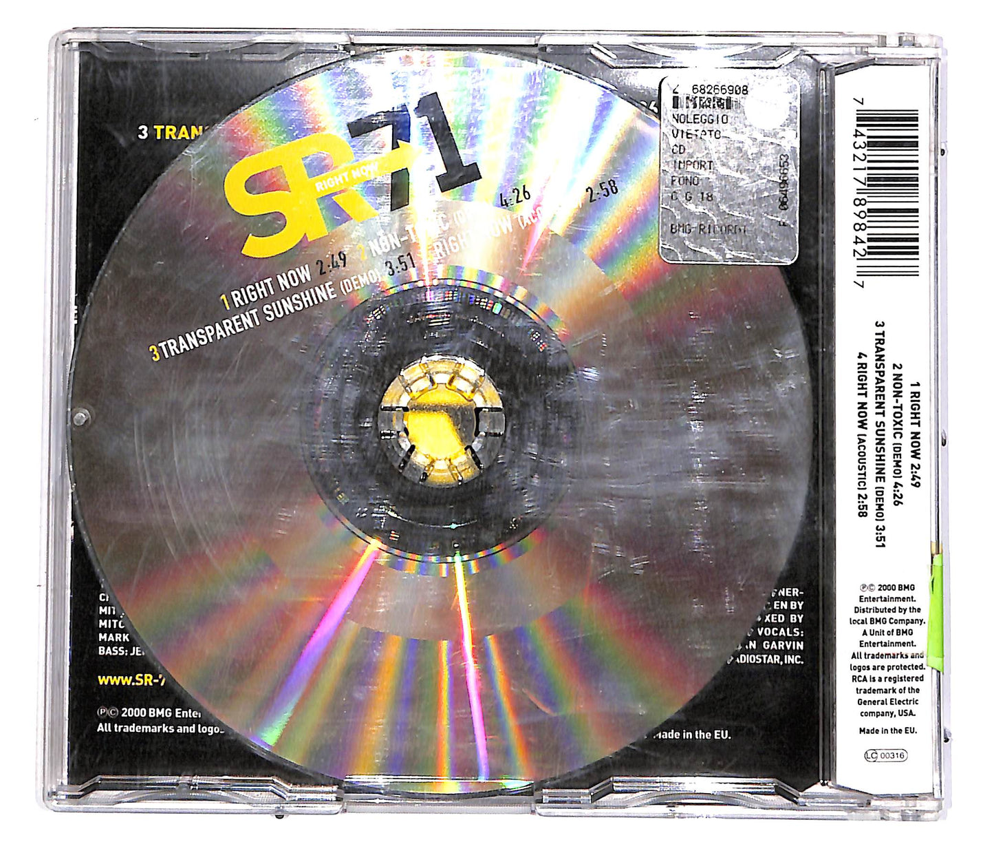 EBOND SR-71 - Right Now CD CD051919