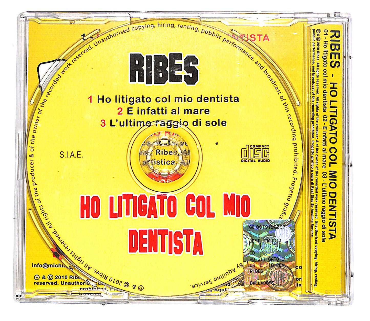 EBOND Ribes - Ho Litigato Col Mio Dentista EDITORIALE CD CD052060