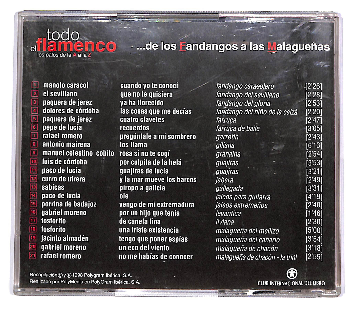 EBOND Various - ...De Los Fandangos A Las Malaguenas EDITORIALE CD CD052344