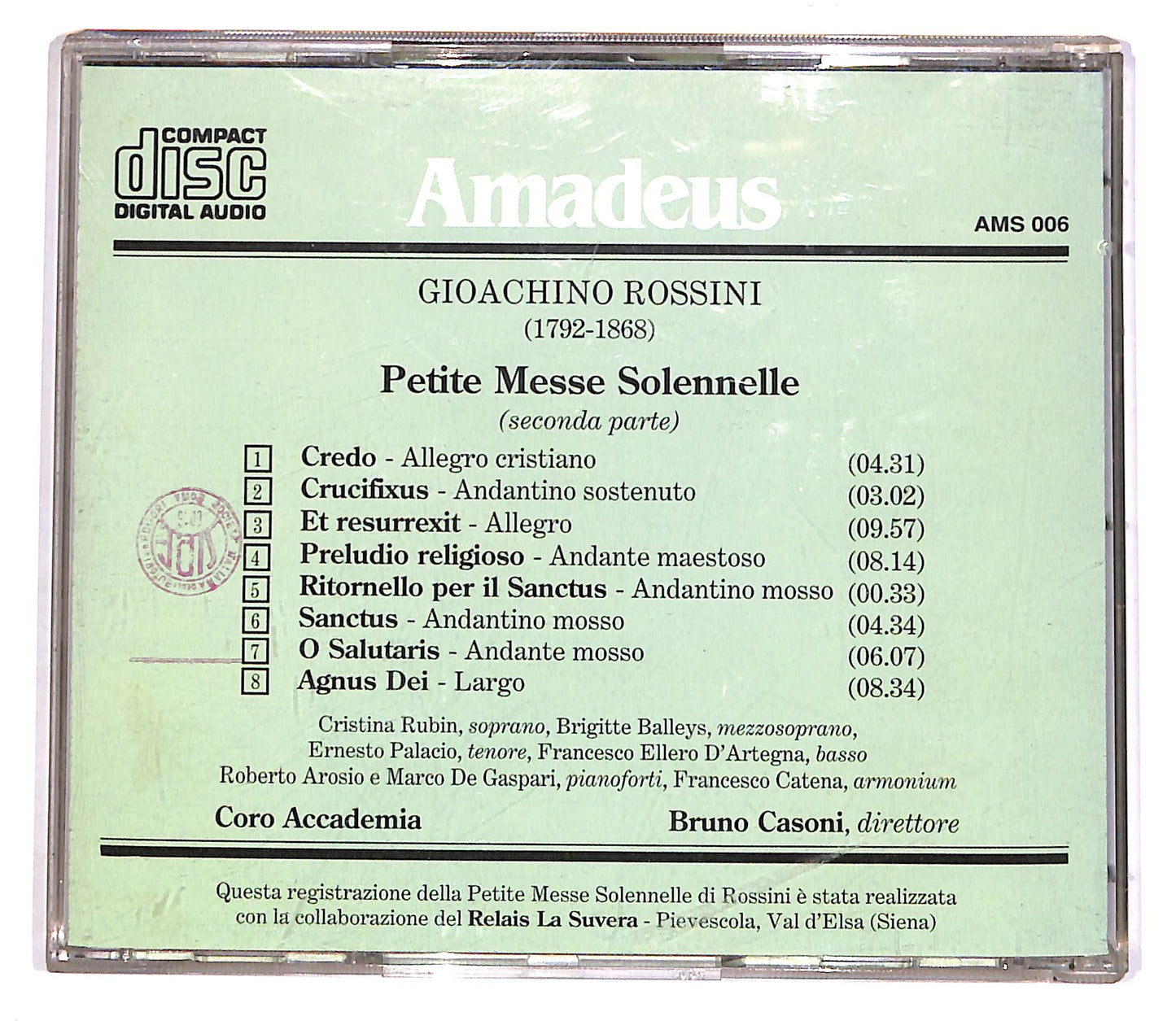 EBOND G. Rossini - Petite Messe Solennelle - Seconda Parte EDITORIA CD CD052431